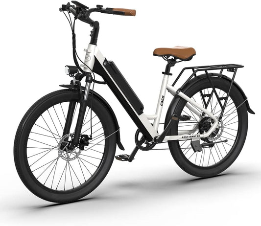 aostirmotor Electric Bike 350W 36V 10Ah Ebike, 26x2.1 inch Mini Electric Bike, Fat Tire Ebike，Electric Bike for Adults