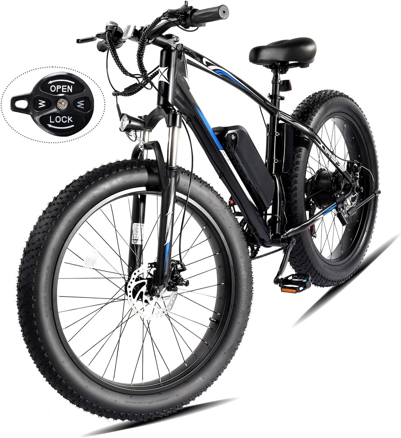 PEXMOR Electric Bike for Adults, 500W (Peak 750W) Mountain Commuter Ebike 48V 13AH Removable Battery, 50Miles 20MPH 27.5"/ 26" Fat Tire Electric Bicycle 7/21 Speed | Front Suspension, UL2849 Safe
