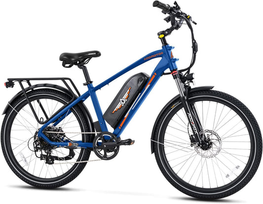 Addmotor E-53 Electric Bike for Adults,125Miles,Bikes with 48V 20Ah Lithium Battery,500W Motor,26 Inch Tire Electric Mountain Bike,Lightweight City Commuter Ebikes for Men (Neptune Blue)