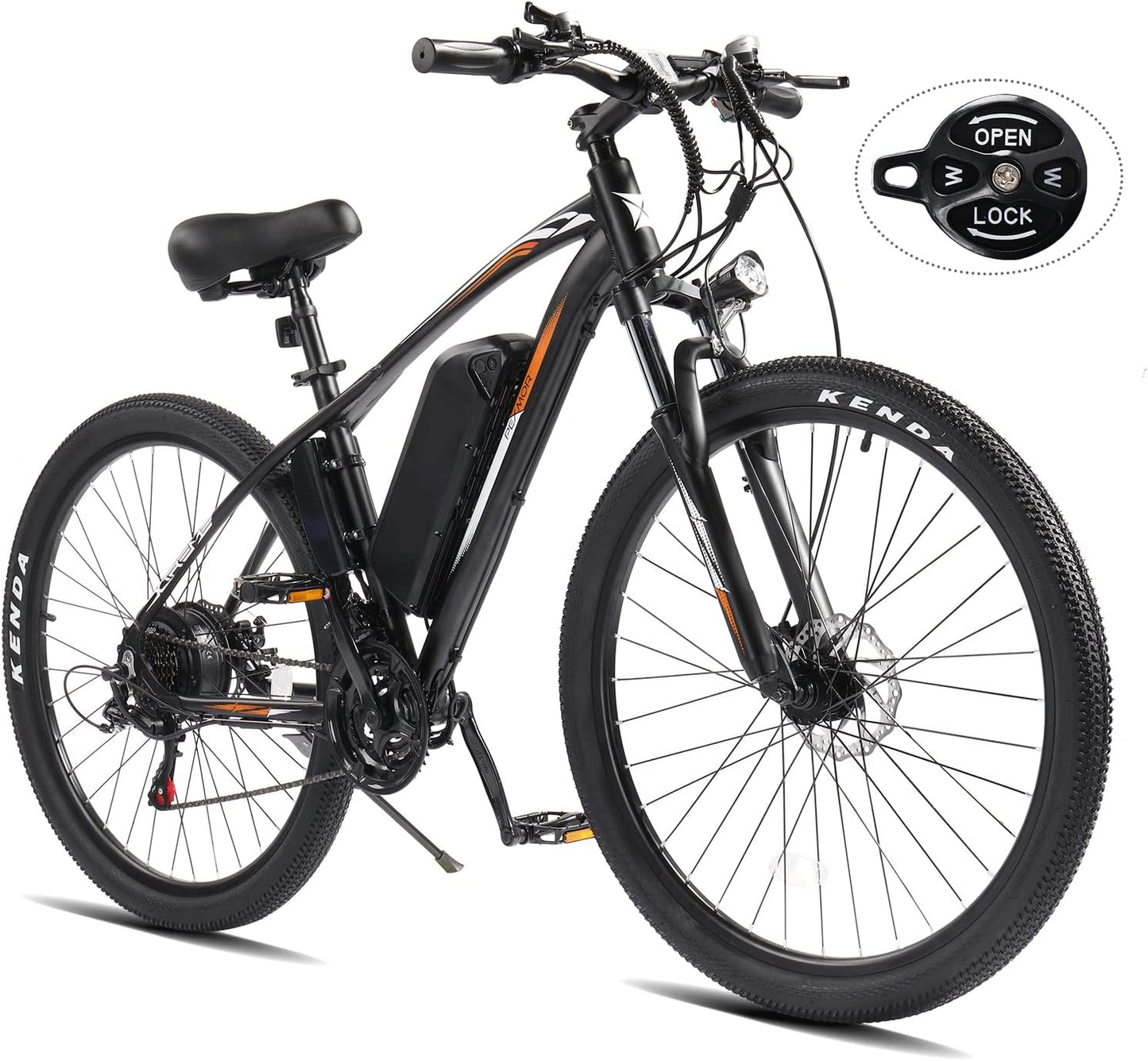 PEXMOR Electric Bike for Adults, 500W (Peak 750W) Mountain Commuter Ebike 48V 13AH Removable Battery, 50Miles 20MPH 27.5"/ 26" Fat Tire Electric Bicycle 7/21 Speed | Front Suspension, UL2849 Safe